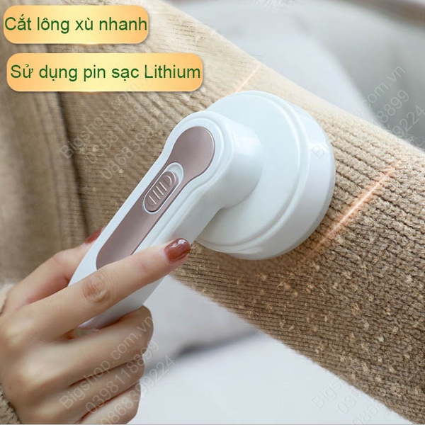 Máy cắt xơ vải quần áo sử dụng pin sạc