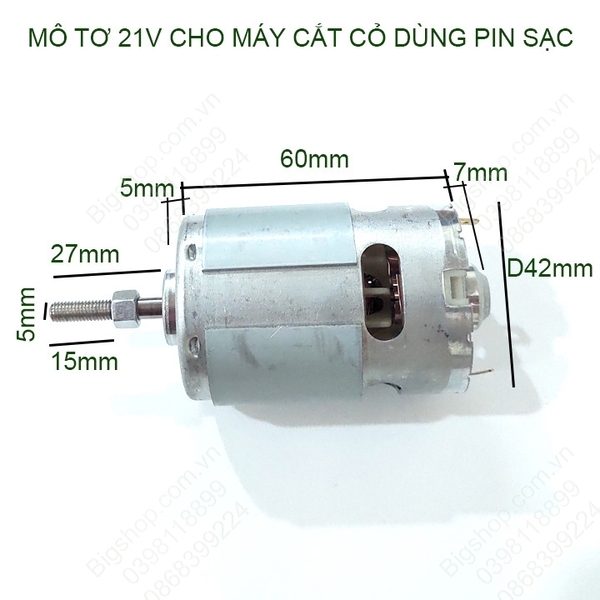 Mô tơ 21V cho máy cắt cỏ chạy pin sạc