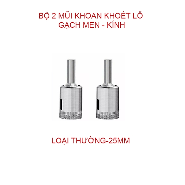 Bộ 2 mũi khoan khoét lỗ gạch men, kính, gốm sứ đa năng