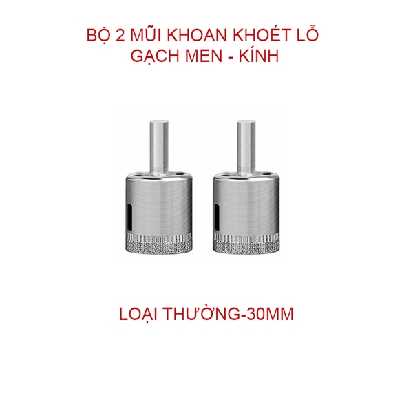 Bộ 2 mũi khoan khoét lỗ gạch men, kính, gốm sứ đa năng
