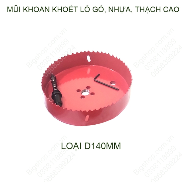 Mũi khoan khoét lỗ gỗ, nhựa, thạch cao đường kính D65-140mm