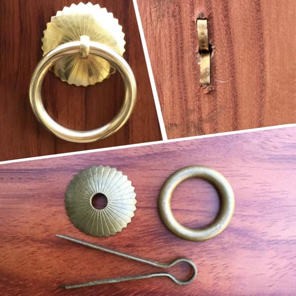 01 Tay nắm cửa, ngăn kéo bàn làm bằng đồng phong cách cổ điển loại lớn 5-6cm (mẫu S3)
