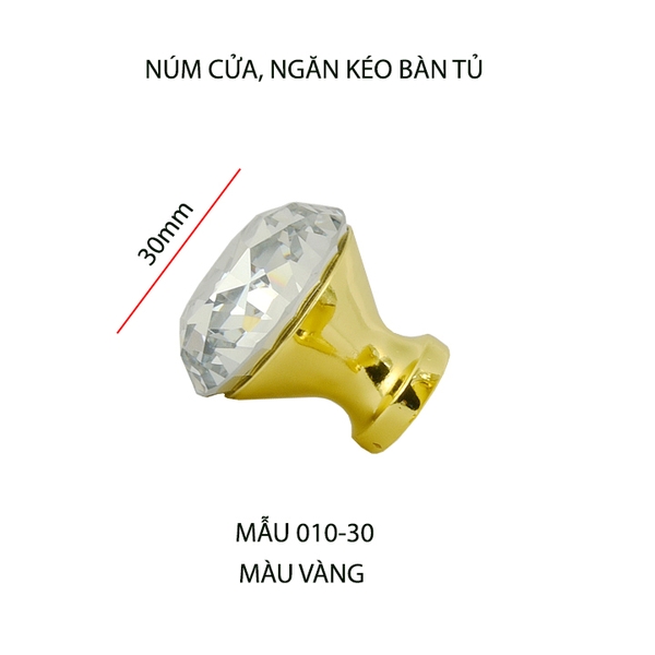 01 Núm cửa, ngăn kéo bàn tủ bằng thủy tinh và hợp kim kẽm