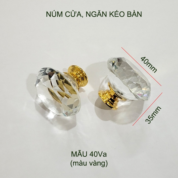 01 Núm cửa, ngăn kéo bàn tủ bằng thủy tinh và hợp kim kẽm