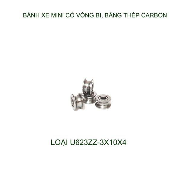 Bộ 10 cái vòng bi mini có rãnh UV623-604 bằng thép carbon, dùng dẫn hướng, bánh xe các loại