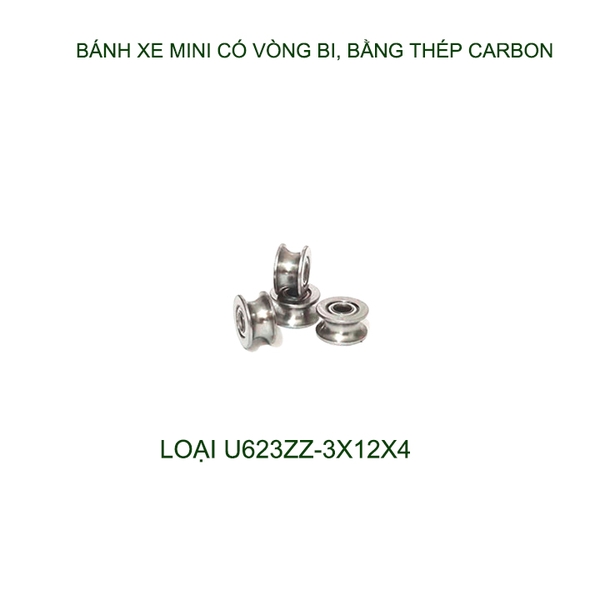 Bộ 10 cái vòng bi mini có rãnh UV623-604 bằng thép carbon, dùng dẫn hướng, bánh xe các loại
