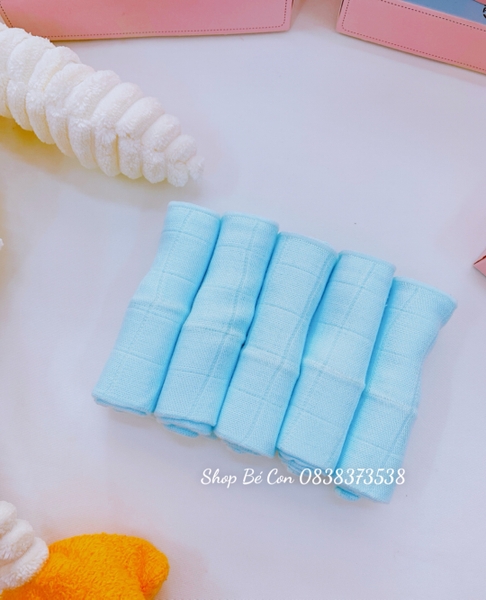 K001 Set 5 khăn sữa sợi tre lụa (30x30)
