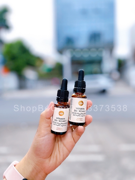 Sunday natural vitamin D3&K2 MK7 tăng chiều cao Đức 17ml ( lọ)