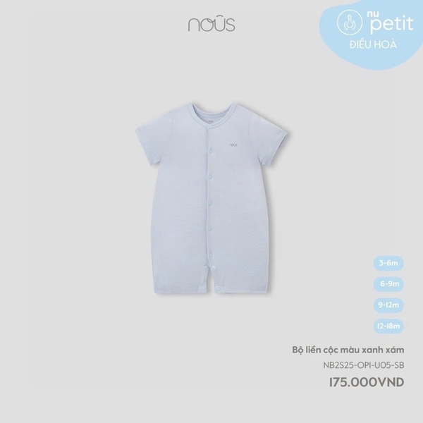 Bộ liền cộc màu xanh xám (3M)