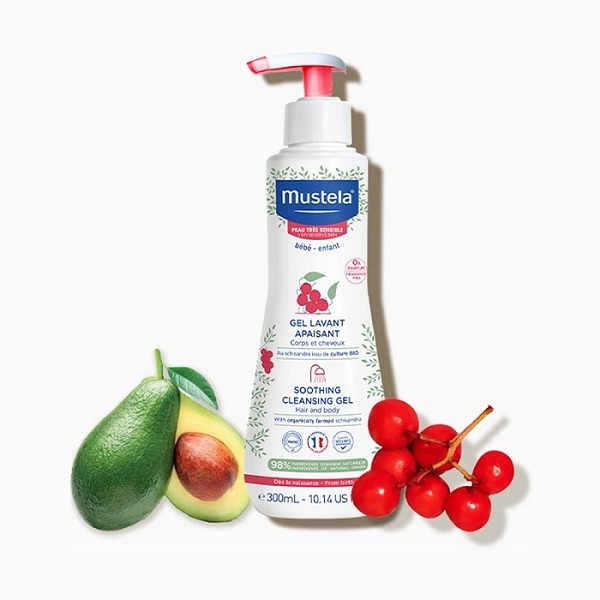 Sữa Tắm Gội Da Nhạy Cảm Soothing Cleansing Gel 300ml - Mustela