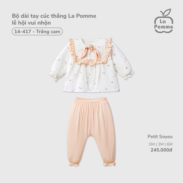 Bộ dài tay cúc thẳng La Pomme lễ hội vui nhộn