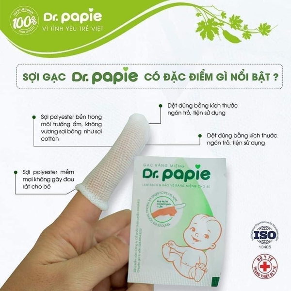 Gạc rơ răng miệng Dr.papie hộp 30 gói