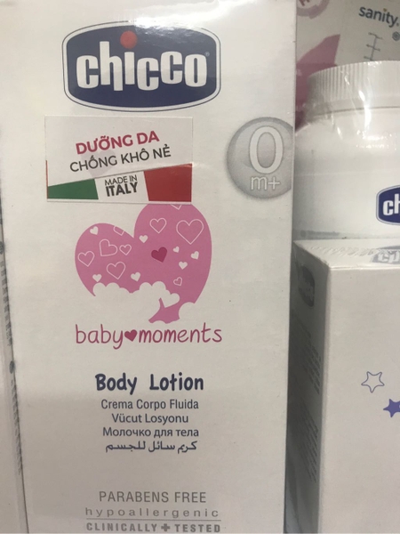 Sữa dưỡng thể Chicco Body Lotion