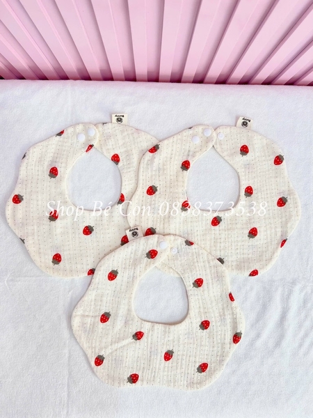 Yếm hoa muslin Bunny