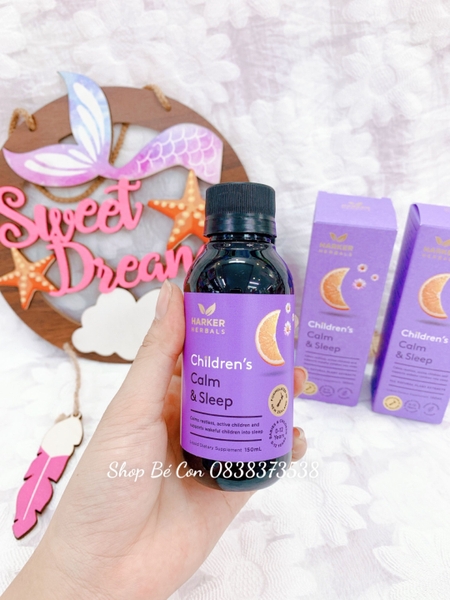 Siro Thảo Dược Harker tím giúp bé ngủ ngon Calm & Sleep