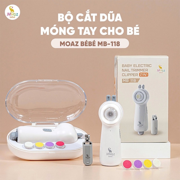 Bộ cắt dũa móng tay cho bé Moaz BéBé MB – 118