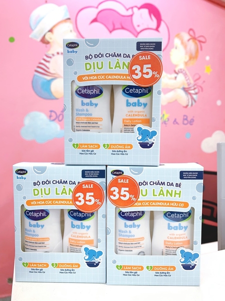 Bộ đôi chăm sóc da bé dịu lành với hoa cúc Calendula hữu cơ