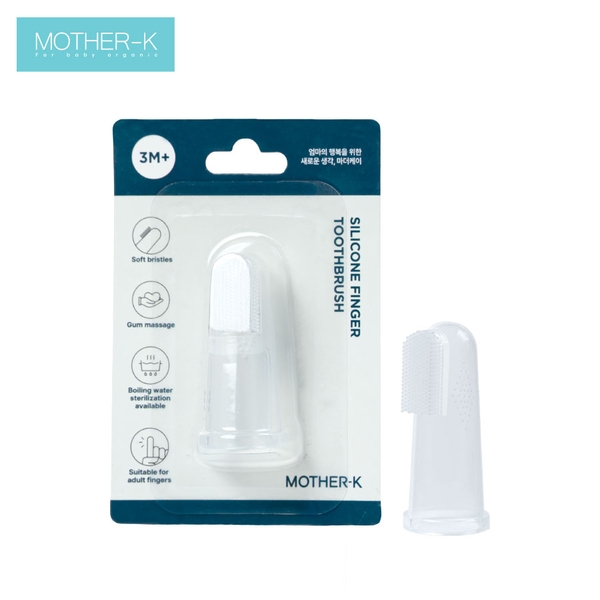 Rơ lưỡi silicon MOTHER-K Hàn Quốc kèm hộp đựng mềm mại an toàn cho bé từ 3 tháng