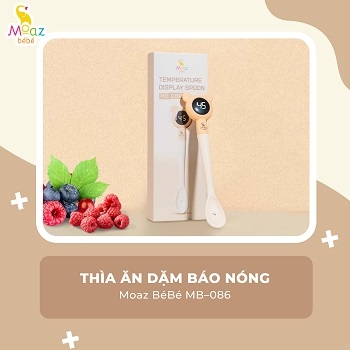 Thìa ăn dặm báo nóng Moaz BéBé MB – 086