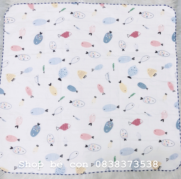 Khăn tắm cotton in hình xuất Nhật 90x90