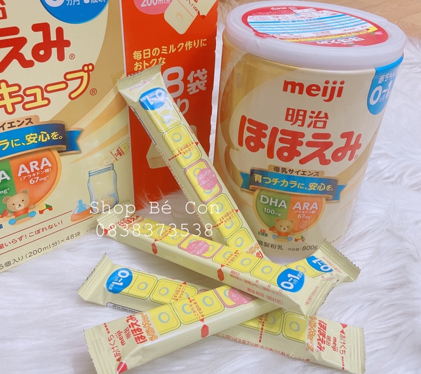 Sữa bột meiji 800g lon 0