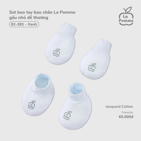 Set bao tay bao chân La Pomme gấu nhỏ dễ thương