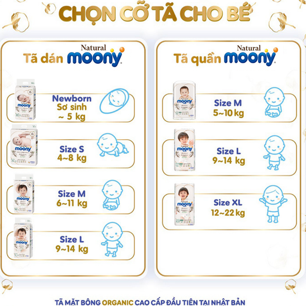 Tã dán Moony Natural