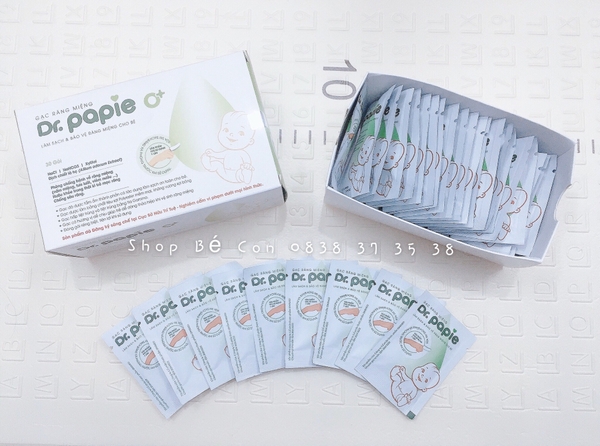 Gạc rơ răng miệng Dr.papie hộp 30 gói