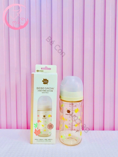 Bình sữa BeBeGrow Green Finger PPSU