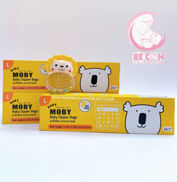 Túi zip đa năng Baby Moby (24 túi/hộp)