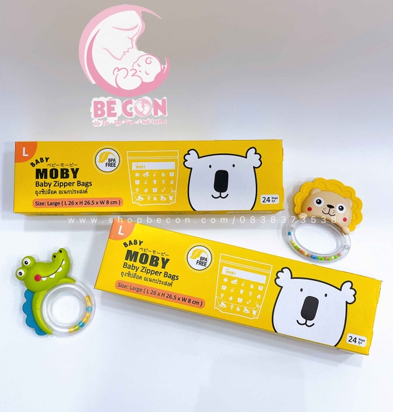 Túi zip đa năng Baby Moby (24 túi/hộp)