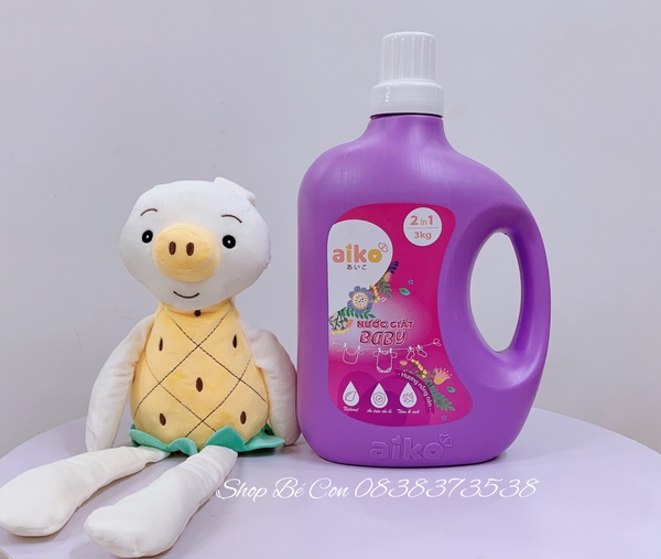 Nước giặt Aiko hương Hoa Cỏ 2 in 1 3Kgs