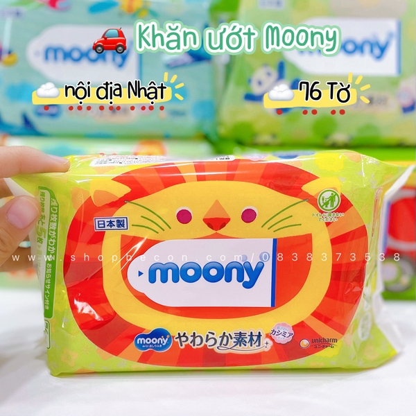 Khăn ướt Moony nội địa Nhật - 76T