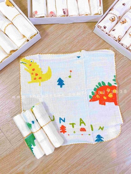 Hộp 6 Khăn sữa Muslin Boona