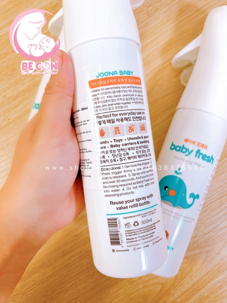 Xịt diệt khuẩn khử mùi baby Fresh 300ml