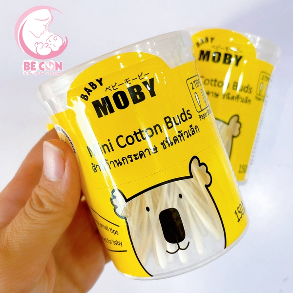 Tăm bông Moby 150 que hai đầu