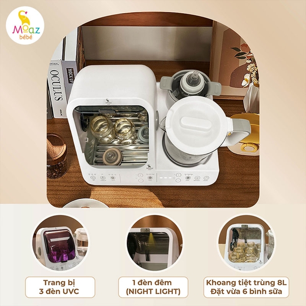 Máy tiệt trùng đun nước hâm sữa đa năng Moaz BéBé MB – 096