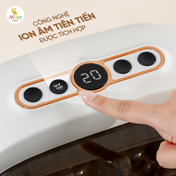 Máy úp bình sữa, tiệt trùng sấy khô tia UVC Moaz BéBé MB – 044 ion