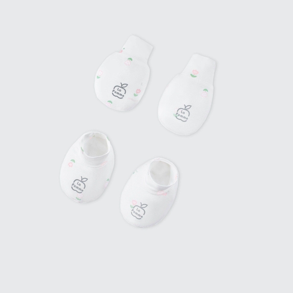 Set bao tay chân La Pomme mềm mịn đón con yêu- hồng