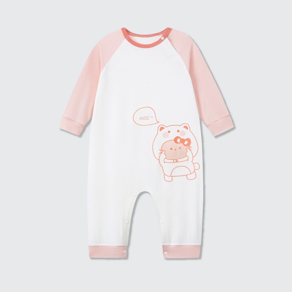 Body dài tay La Pomme gấu phiêu bản phiêu lưu ký-3M Hồng