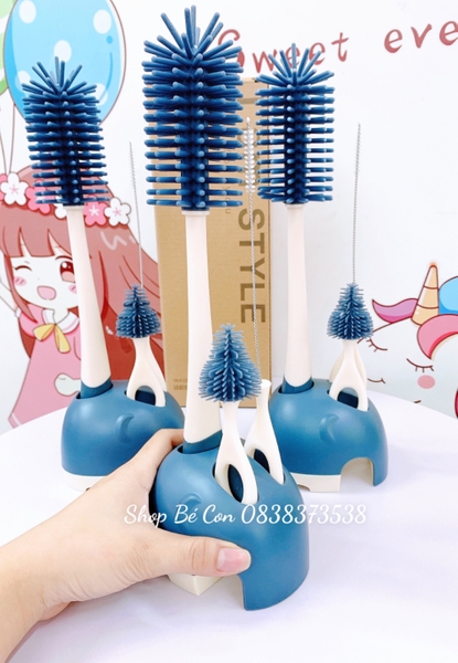 Cọ rửa bình Silicon Bottle Brush set