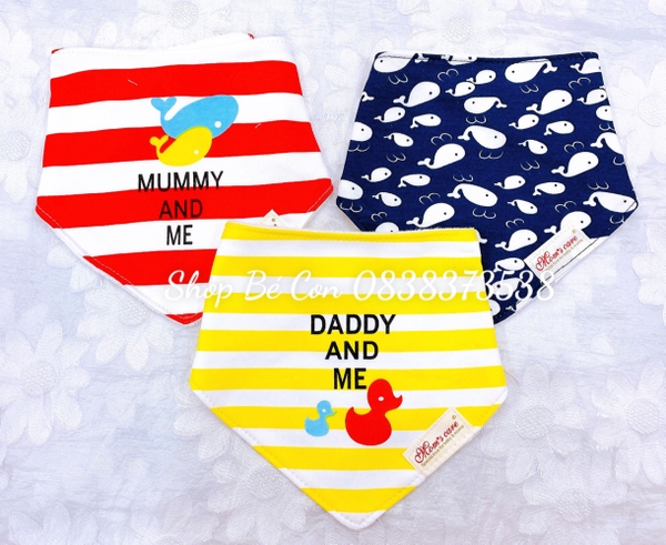 Set 3 yếm tam giác Momcare