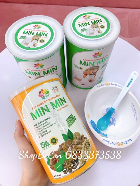 Bột ngũ cốc dinh dưỡng Min Min mẫu mới