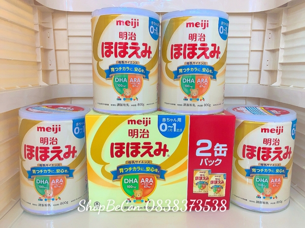 Sữa bột meiji 800g lon 0