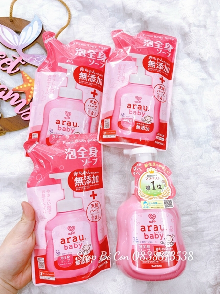 Sữa tắm gội thảo mộc Túi Arau 400ml