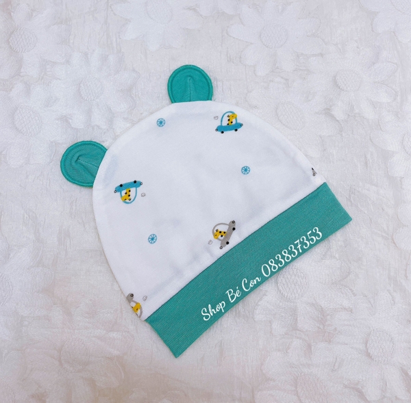 Mũ sơ sinh tai gấu 2303