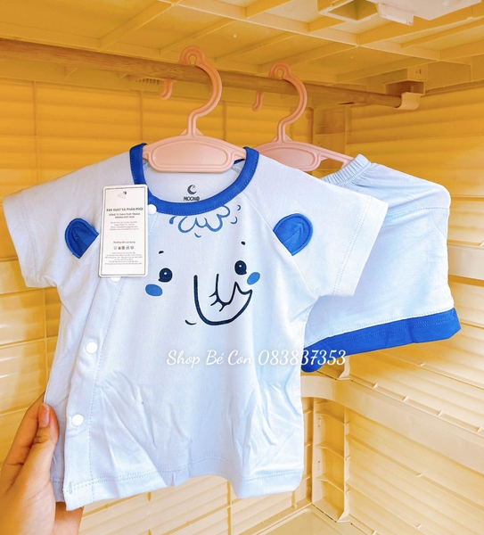 Bộ sơ sinh cộc tay cài lệch 2301