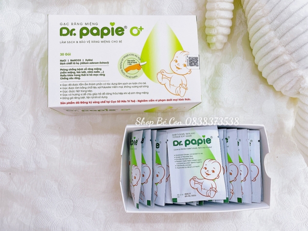 Gạc rơ răng miệng Dr.papie hộp 30 gói