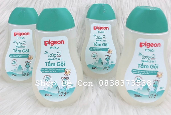 Tắm gội Pigeon sơ sinh 200ml