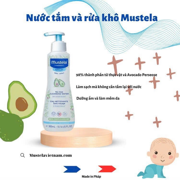 Nước tắm và rửa khô 300ml Mustela